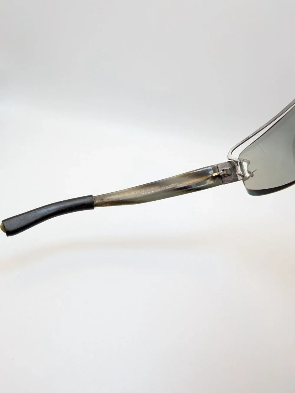 Gucci Vintage Rectangle Sunglasses Black Frame Tinted Lenses